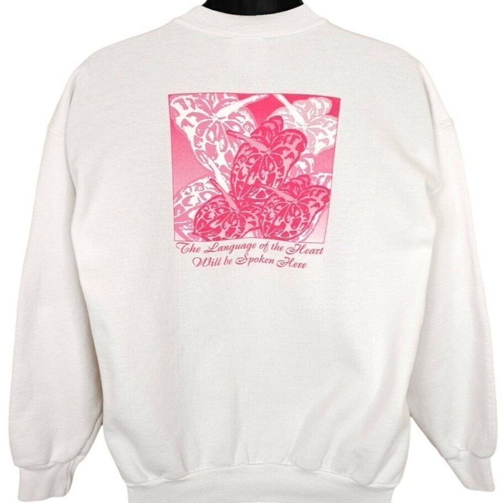 Vintage International Womens Conference Sweatshirt Mens Size Large White Y2K